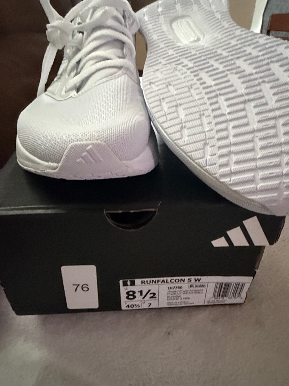adidas White Mesh Running Sneakers